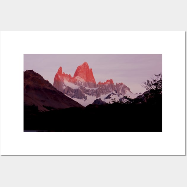 Alpen glow on Mount Fitz Roy Wall Art by stevepaint